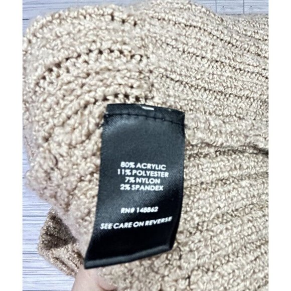 Women'sTorrid Turtleneck Cable Knit Medium Weight Tan/Brown/Cream Sweater Size 1 - Picture 4 of 8